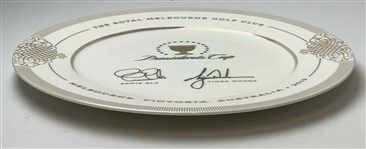 2019 Presidents Cup Gala Ltd Ed Porcelain Plate #450/1200 w/ Captain Tiger Woods in Original Box
