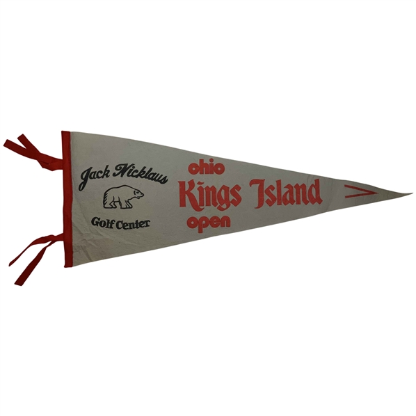 c.1973 Ohio Kings Island Open Jack Nicklaus Golf Center Pennant - Jack Win