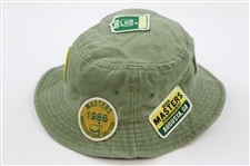 2020 Masters Tournament Patches Collage Olive Bucket Hat - Size L/XL