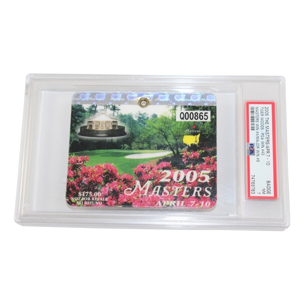 2005 Masters Tournament Badge PSA Graded 7 #74769783