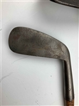 Set of Eight Antique Hickory Shaft Golf Clubs Including Banner and Burke Maker Marks