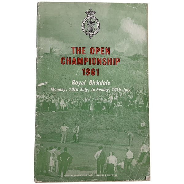 1961 Open Championship at Royal Birkdale Program - Arnold Palmer Winner