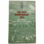 1961 Open Championship at Royal Birkdale Program - Arnold Palmer Winner