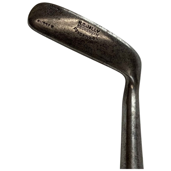 Antique H.G. Jolly Foxgrove Golf Club Hickory Shafted Hand Forged Putter