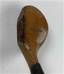 Antique Willie Park Spliced-Neck Long-Nosed Wood Golf Club