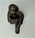 Vintage Cast Metal Golfer Sculpture with Bronze Patina