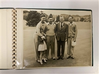 Vintage Ben Hogan Exhibition Photo Album Containing Thirteen Silver Gelatin Photos