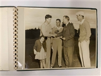 Vintage Ben Hogan Exhibition Photo Album Containing Thirteen Silver Gelatin Photos