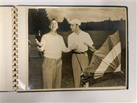 Vintage Ben Hogan Exhibition Photo Album Containing Thirteen Silver Gelatin Photos