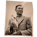 1953 Ben Hogan British Open Champion w/ Claret Jug Original United Press Photo