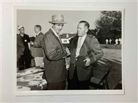 Bobby Jones w/ Champ Sam Snead at 1954 Masters Tournament In Green Jackets Press Photo