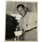 1948 Bobby Jones Smiling at a Water Fountain Wearing Medal Original Photo