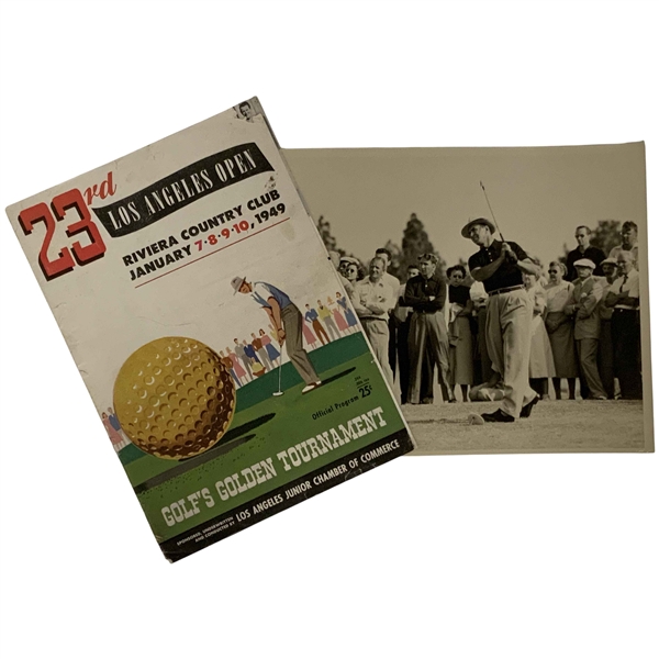 1949 Los Angeles Open Program & Ben Hogan at Pinehurst John G. Hemmer Original Photo