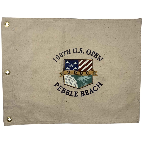 2000 U.S. Open 100th Anniversary Embroidered Canvas Golf Pin Flag at Pebble Beach