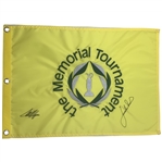 Jordan Spieth & Collin Morikawa Signed Memorial Tournament Flag JSA ALOA