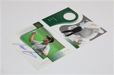 Sergio Garcia Signed 2001 Upper Deck Players Ink Card w/2001 UD Tour Threads Card