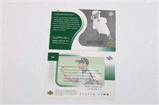 Sergio Garcia Signed 2001 Upper Deck Players Ink Card w/2001 UD Tour Threads Card