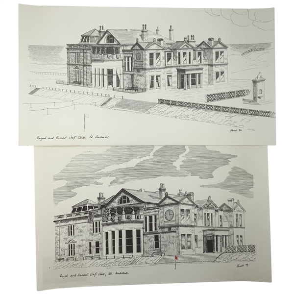 James Farish, A Pair of Pen and Ink Prints of the Royal and Ancient Golf Club, St. Andrews