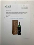 Jeff Rose's 1999 Ryder Cup Wine Set in Presentation Box Gifted by Captain Ben Crenshaw - 'The Shirt' Designer 