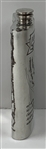 Royal Troon Golf Club Scottish Piper Pewter Hip Flask with Funnel and Presentation Box