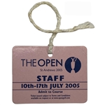 2005 Open Championship at St. Andrews Staff Badge - Tiger Woods Win