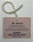 2005 Open Championship at St. Andrews Staff Badge - Tiger Woods Win