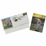 Two Autographed Golf Memorabilia Items Featuring Jack Nicklaus and Arnold Palmer JSA ALOA