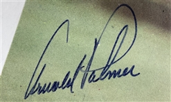 Two Autographed Golf Memorabilia Items Featuring Jack Nicklaus and Arnold Palmer JSA ALOA