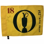 Xander Schauffele Signed 2024 The Open at Royal Troon Yellow Screen Flag JSA ALOA
