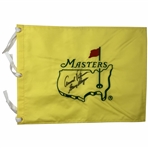 Arnold Palmer & Gary Player Signed Undated Masters Tournament Embroidered Flag JSA ALOA