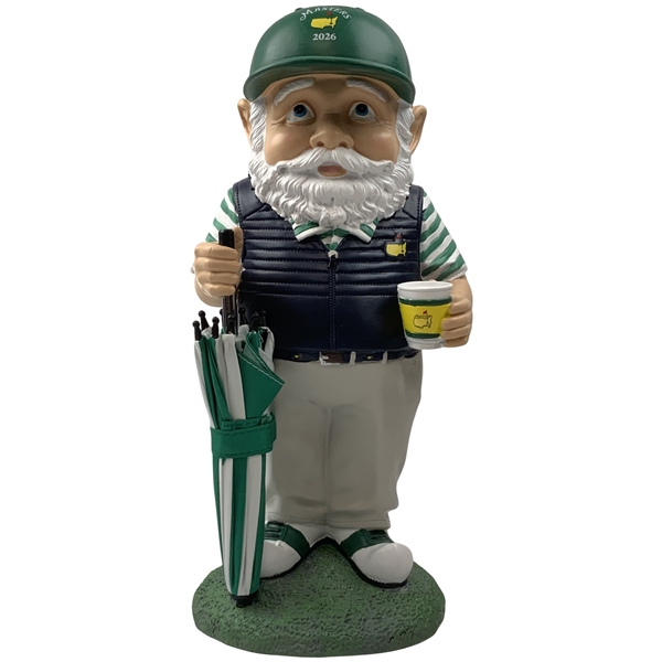 2026 Official Masters Tournament Garden Gnome w/ Umbrella & Box