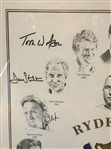 Nicklaus, Palmer, Nelson & Eleven (11) US Ryder Cup Captains Print - Framed JSA ALOA