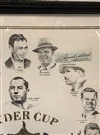 Nicklaus, Palmer, Nelson & Eleven (11) US Ryder Cup Captains Print - Framed JSA ALOA