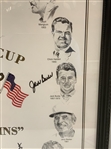 Nicklaus, Palmer, Nelson & Eleven (11) US Ryder Cup Captains Print - Framed JSA ALOA
