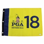 Justin Thomas Signed 2022 PGA at Southern Hills Screen Flag JSA #AJ28227