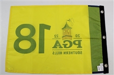 Justin Thomas Signed 2022 PGA at Southern Hills Screen Flag JSA #AJ28227