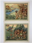 Walter R. Duff, A Set of Six 1925 Imperial Tobacco Perils of Early Golf Chromolithographs