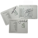 Spieth, Langer & Johnson Signed ANGC Scorecards JSA ALOA