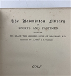 1902 'The Badminton Library' Book by Horace G. Hutchinson