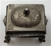 10th Hassan II Trophy of Golf Silver-Plated Footed Ornate Player Gift Jewelry Box