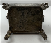 10th Hassan II Trophy of Golf Silver-Plated Footed Ornate Player Gift Jewelry Box