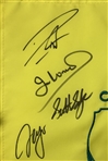 Scotty Scheffler & 15 Champs Signed 2026 Masters Tournament Embroidered Flag JSA ALOA