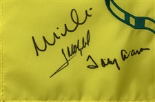 Scotty Scheffler & 15 Champs Signed 2026 Masters Tournament Embroidered Flag JSA ALOA