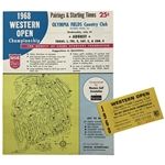 1968 Western Open Ticket & Pairing Sheet - Jack Nicklaus Only Western Open Win
