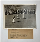 Trio of Original 1923 U.S. Women's Amateur Golf Press Photographs Featuring Edith Cummings and Alexa Stirling