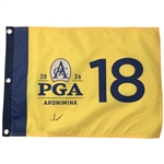 Aaron Rai Signed 2026 PGA Championship Aronimink Embroidered Flag JSA ALOA