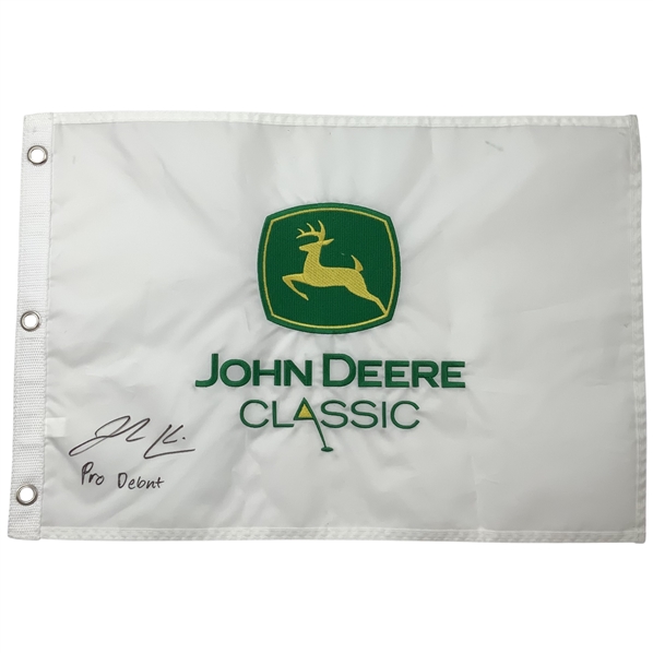 Jackson Koivun Signed John Deere Classic Flag w/ Pro Debut Inscription JSA ALOA