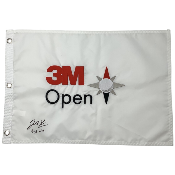 Jackson Koivun Signed 3M Open Flag JSA ALOA