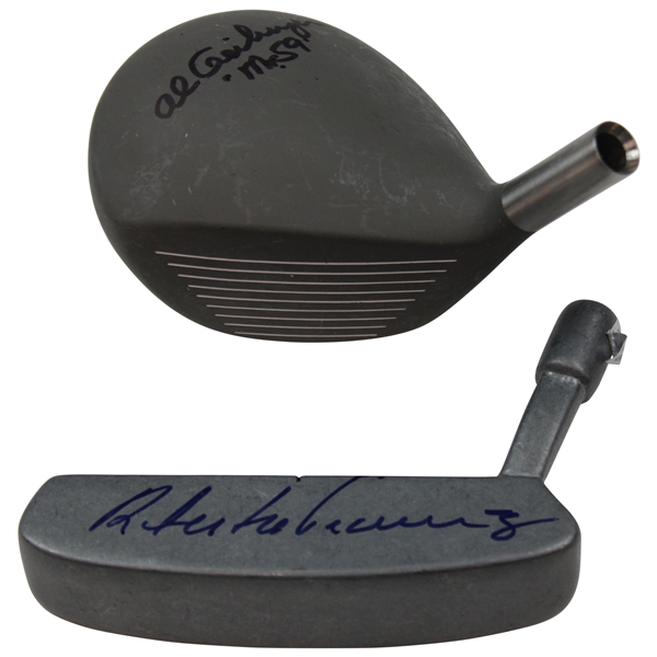 Al Geiberger Signed Driver Head & Roberto De Vincenzo Signed Putter Head JSA ALOA