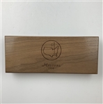 A Limited Edition Masters Tournament Amen Corner Wooden Ball Marker Set in Engraved Presentation Box